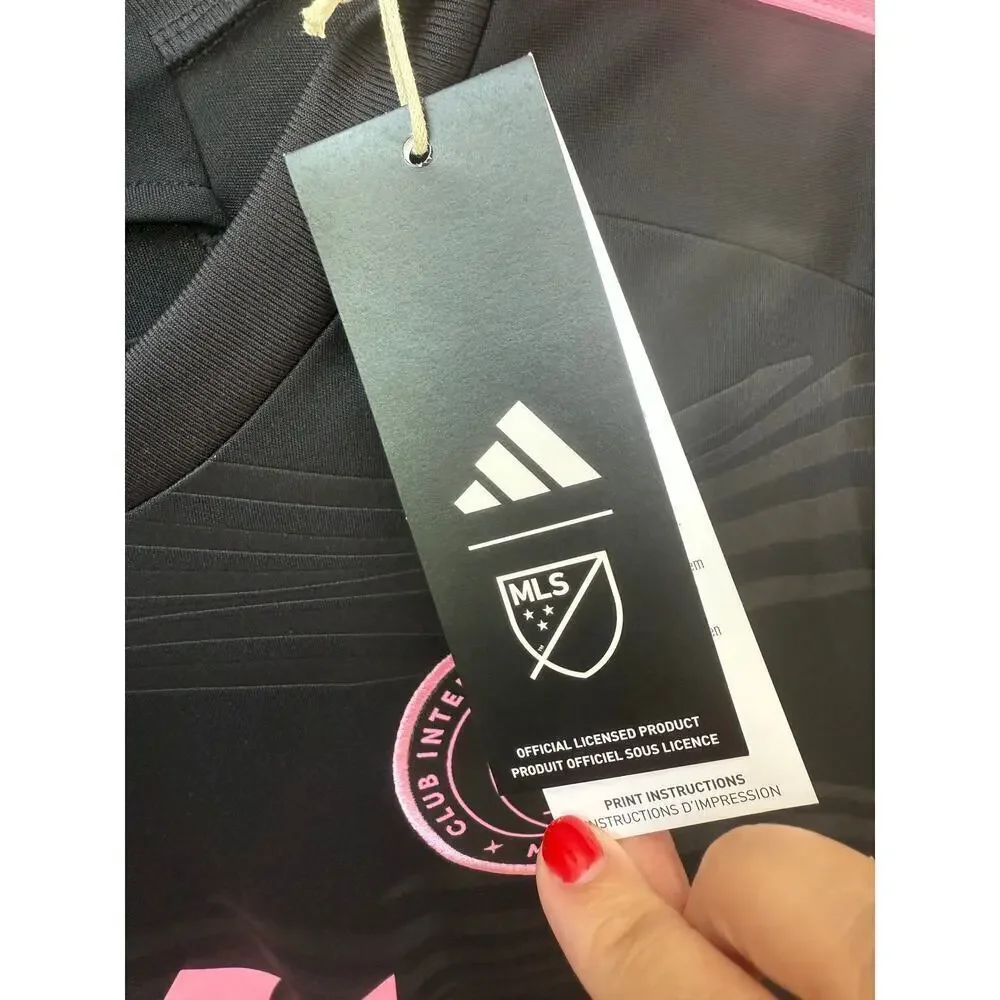 Adidas Men's Black Inter Miami CF 23/24 Messi Away Jersey Size XL